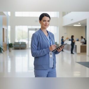 DICKIES Women’s Scrub Jacket Navy Blue DK330 Size 2XL like new